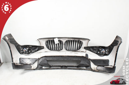 2013-2015 BMW X1 E84 Front Bumper Cover Assembly Black w/ Grille &amp; Fog Light OEM