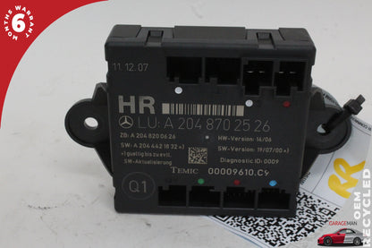08-14 Mercedes-Benz C300 W204 Right Rear Door Control Module 2048702526 OEM
