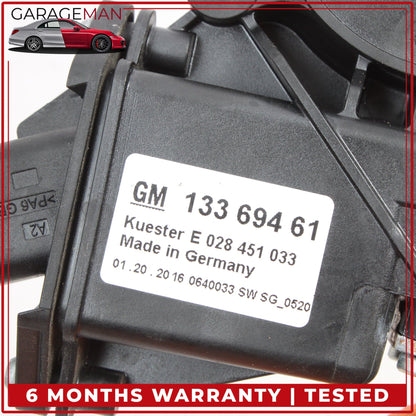2016-2019 Buick Cascada Front Left Side Window Regulator Motor 13369461 OEM