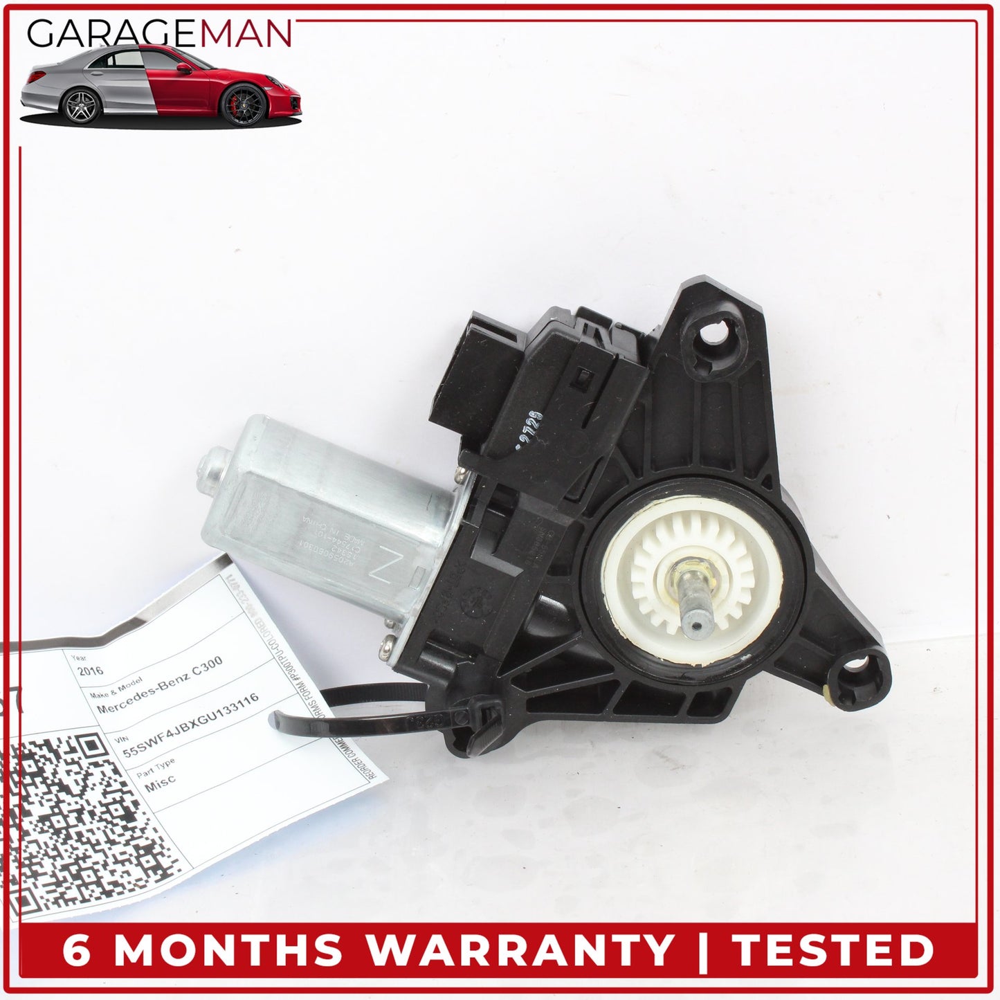 2015-2020 Mercedes W205 C300 Rear Left Driver Side Window Regulator Motor OEM