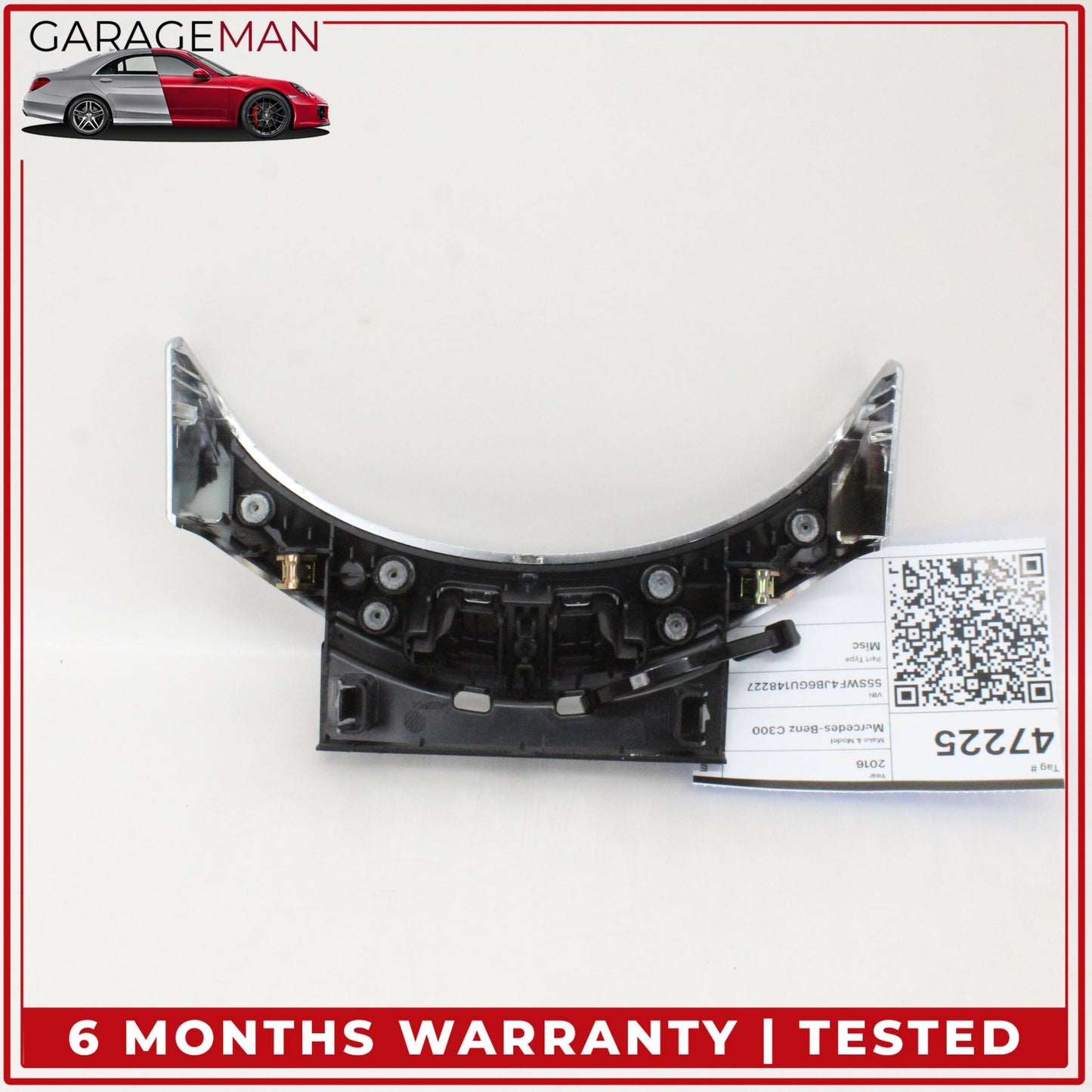 2015-2018 Mercedes W205 C300 Front Center Console Armrest Tray Lock Cover OEM