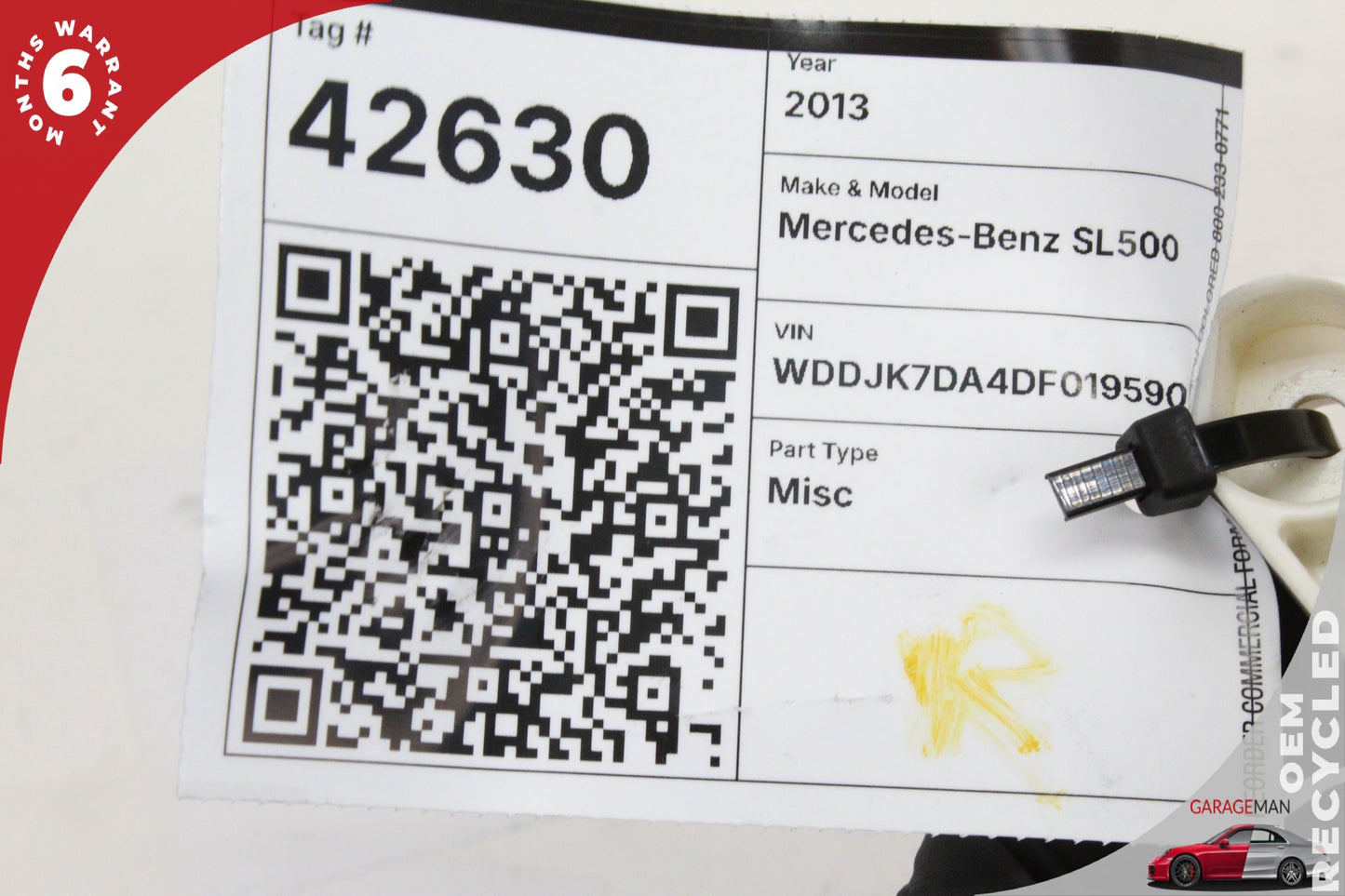2013-2020 Mercedes R231 SL550 Front Right Window Regulator Motor 61041110 OEM