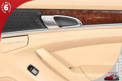 2010-2016 Porsche Panamera 970 Rear Right Side Door Trim Panel Beige OEM