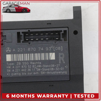 2007-2013 Mercedes W221 S400 Front Right Side Seat Control Module 2218707493 OEM