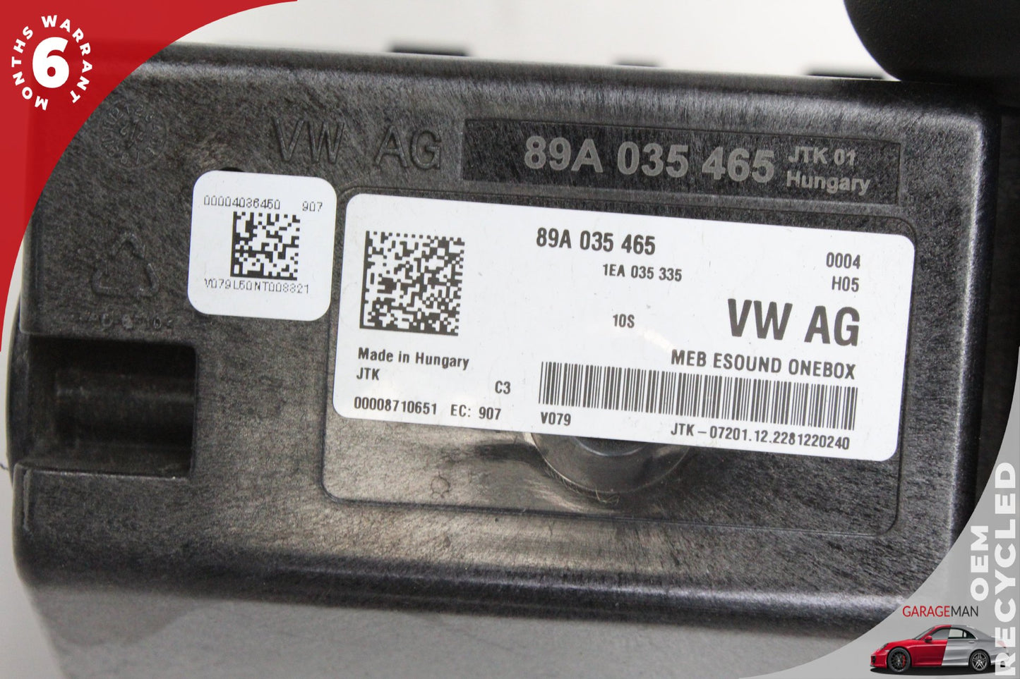 2022-2025 Audi Q4 E-Tron Rear Engine Noise Sound Actuator Unit 89A035465 OEM