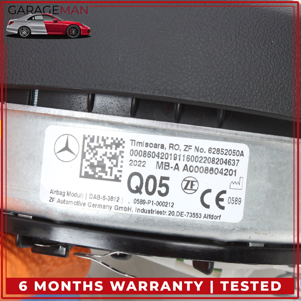 2019-2023 Mercedes W177 A220 A250 CLA250 Steering Wheel Airbag 0008604201 OEM