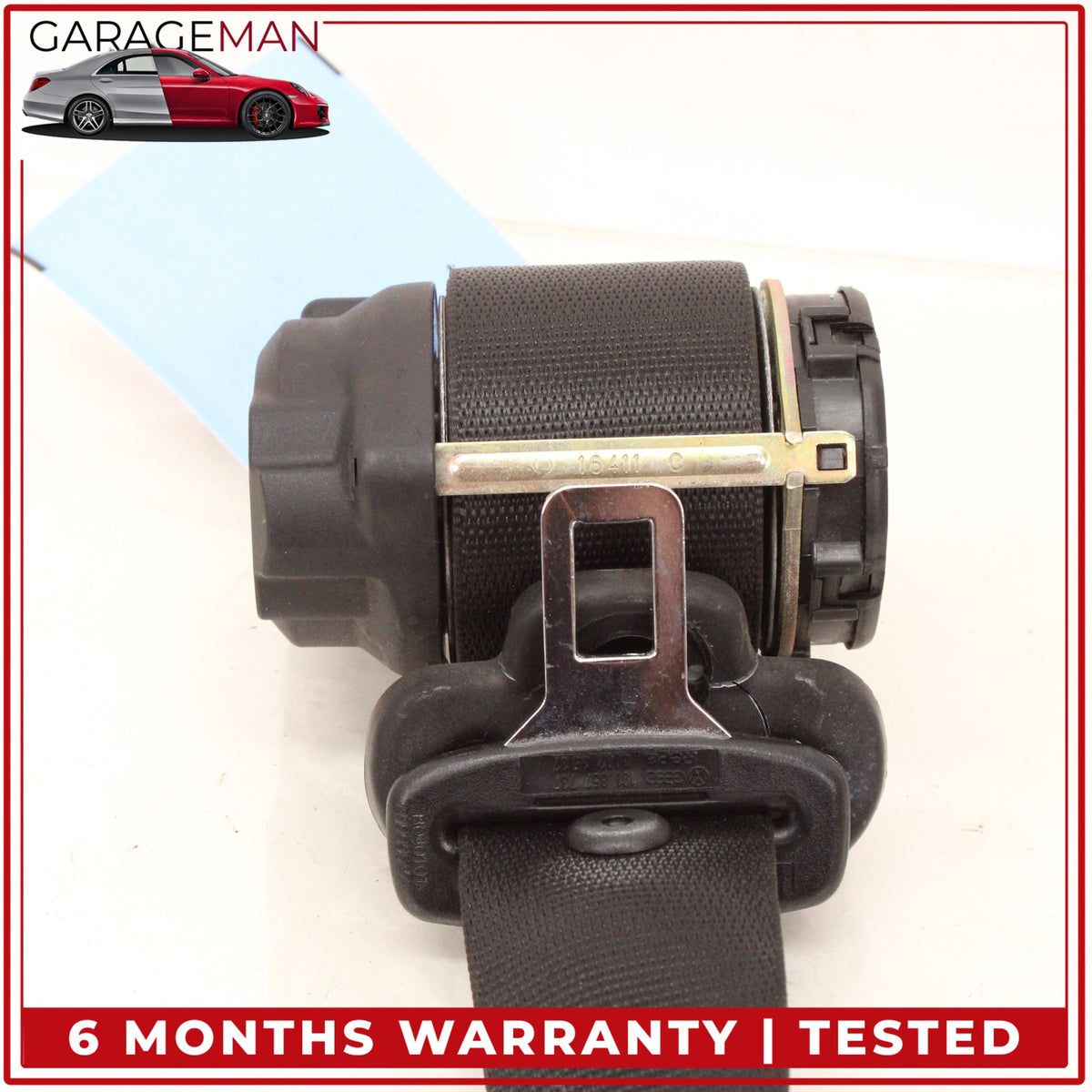 1999-2001 Porsche 911 Carrera 996 Rear Left Driver Side Seat Belt Black OEM