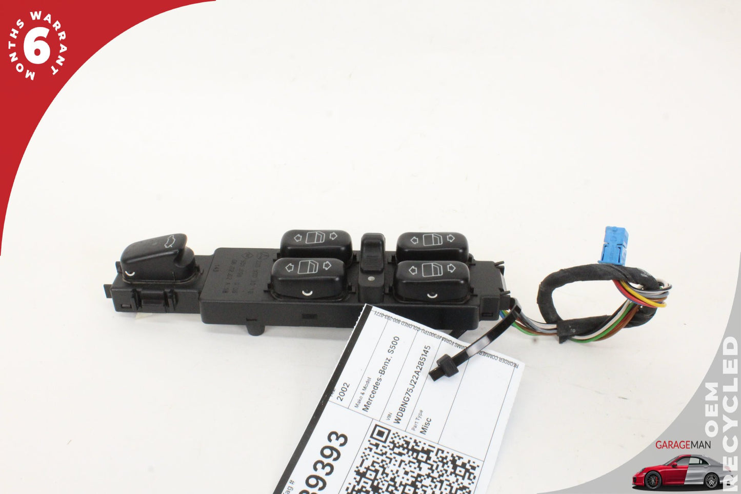 2000-2002 Mercedes W220 S500 Front Left Master Window Control Switch 2208201010