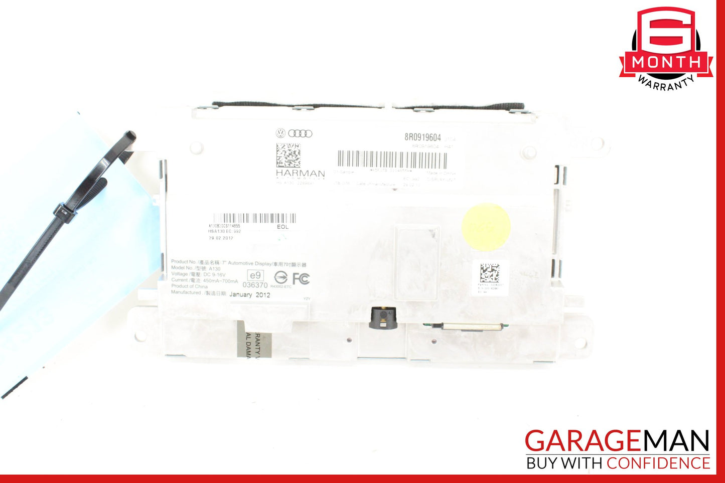 2009-2016 Audi A5 Front Center Dash Display Screen Monitor 8R0919604 OEM