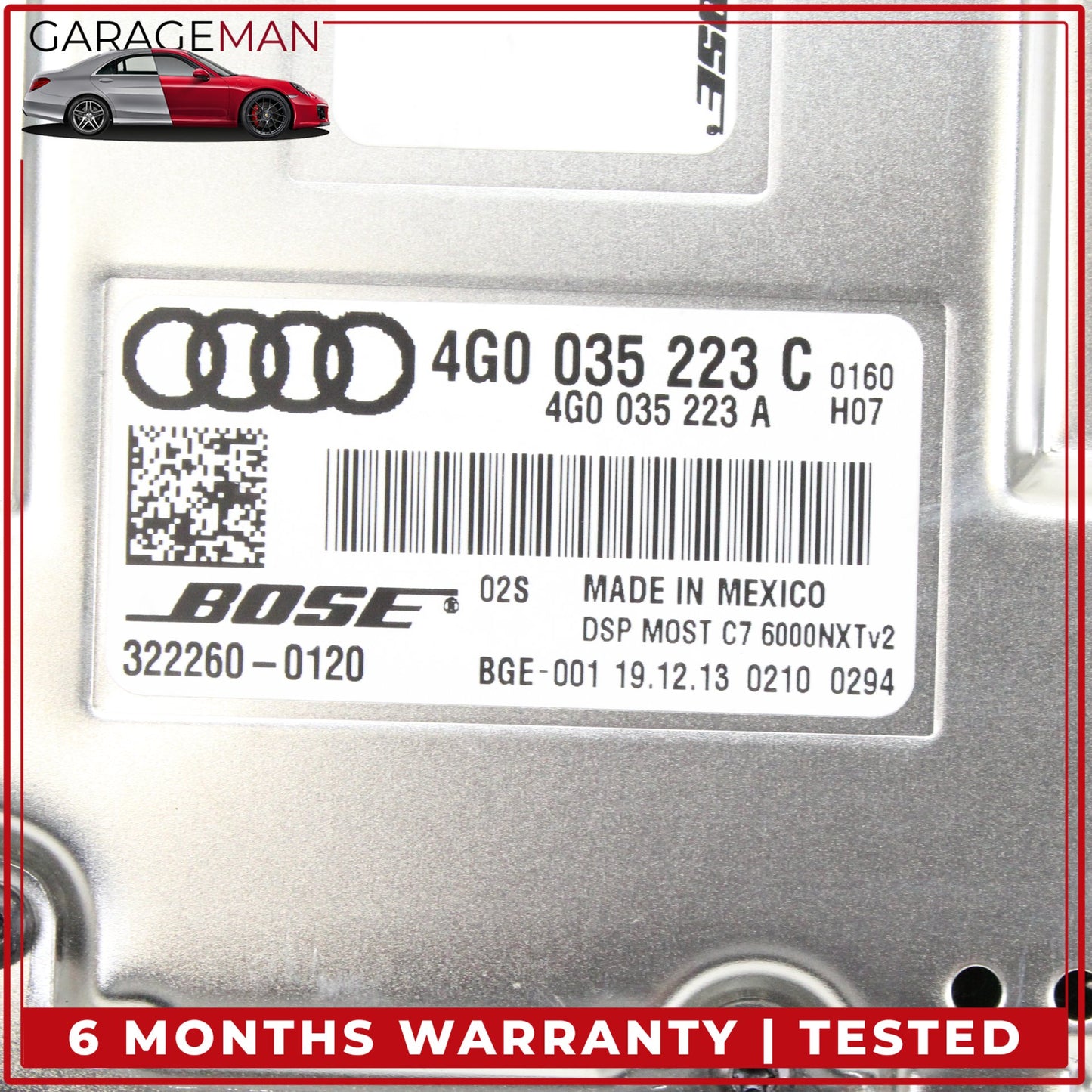 2012-2018 Audi A6 A7 Audio Radio Sound Amplifier AMP Bose 4G0035223C OEM