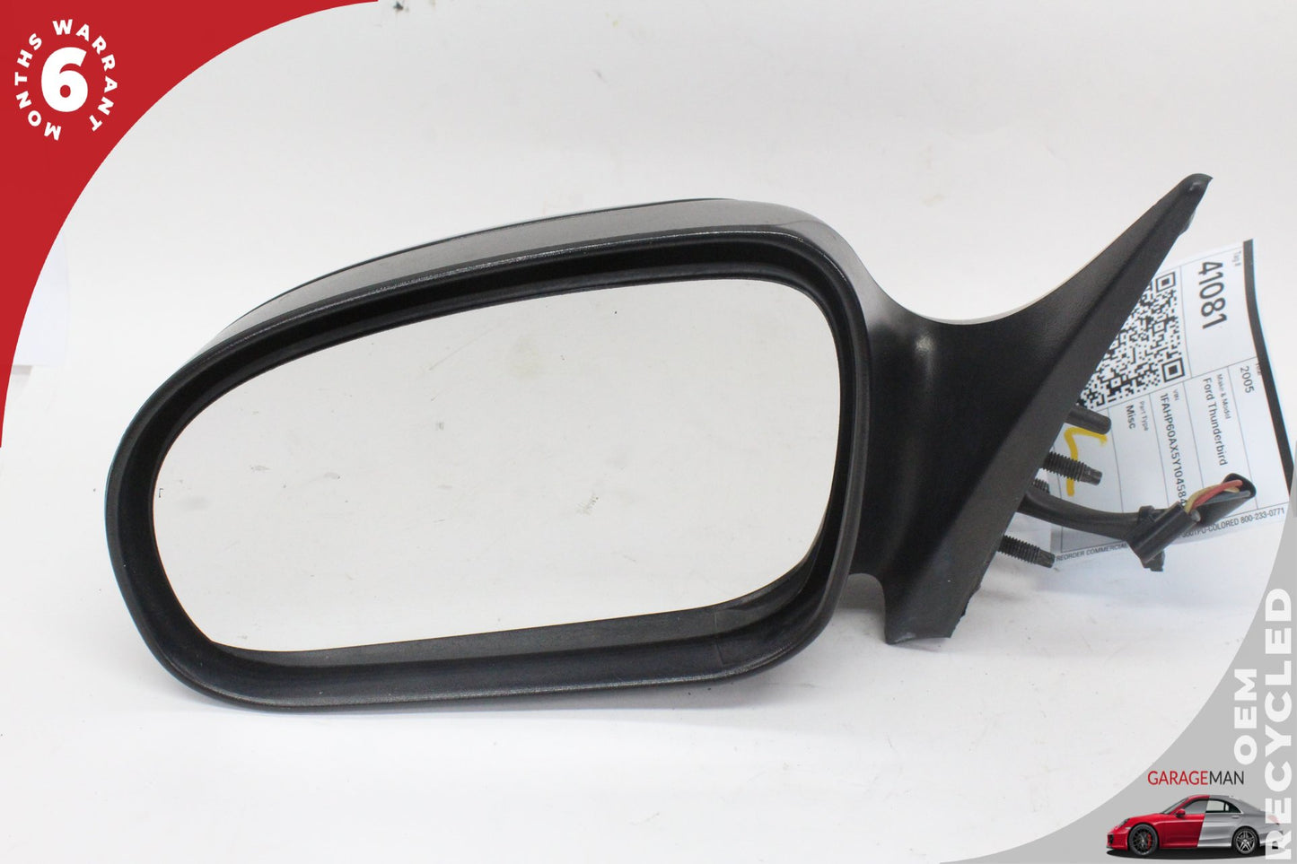 2002-2005 Ford Thunderbird Front Left Side Door Rear View Mirror Black OEM