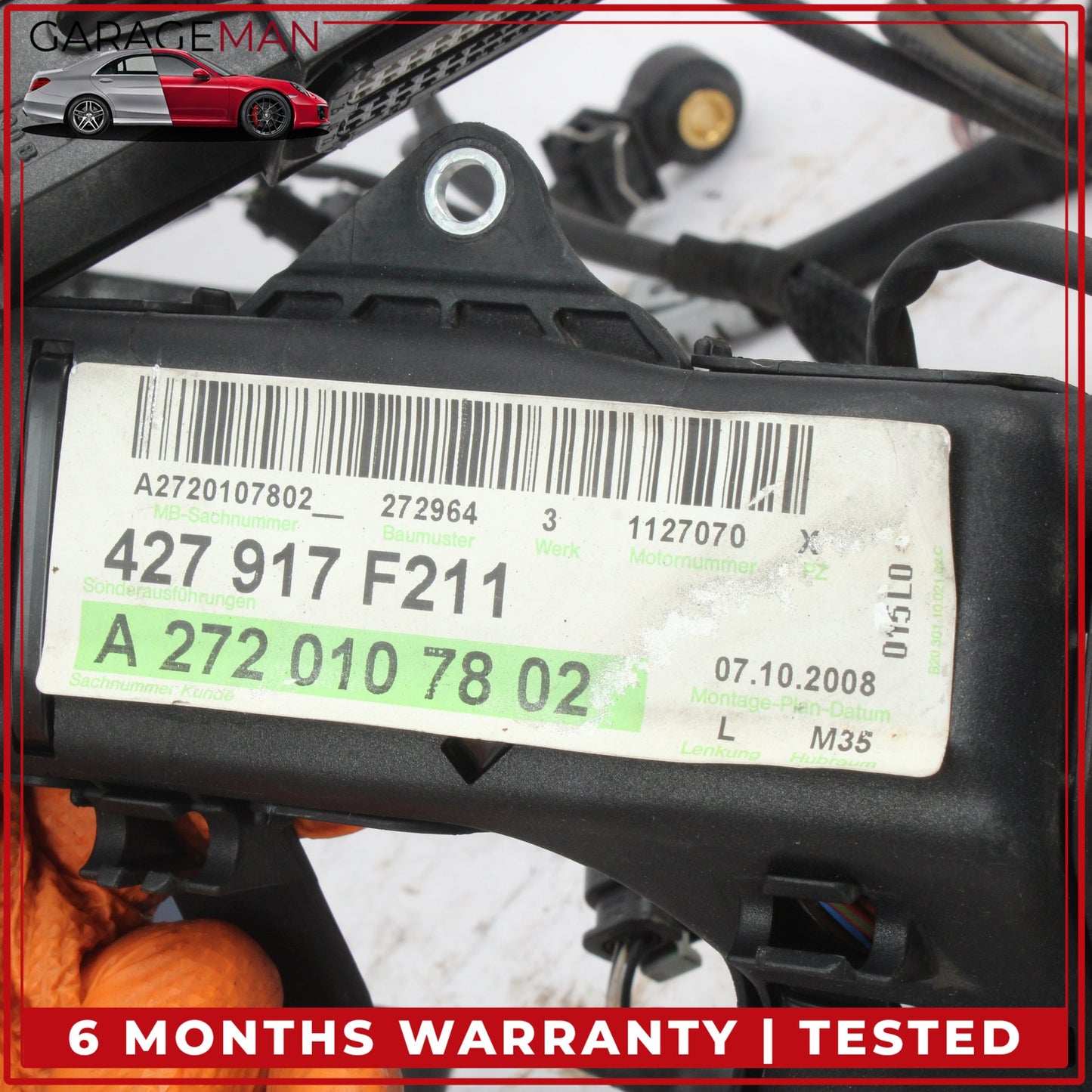 2006-2009 Mercedes W211 E350 Engine Motor Wire Wiring Harness 2721505933 OEM