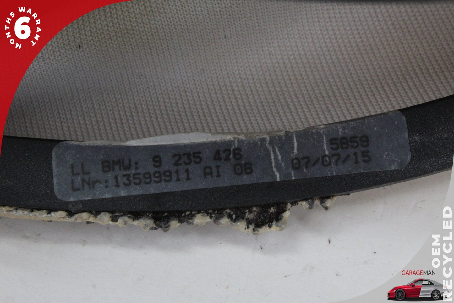 2012-2018 BMW 320i F30 Emergency Hand Brake Handle Cover Boot 9235426 OEM
