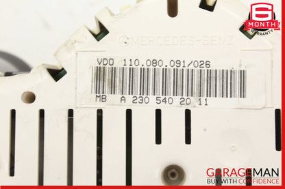 2003-2008 Mercedes-Benz SL500 R230 Convertible Speedometer 2305402011