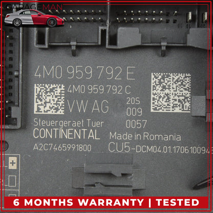 2017-2024 Audi Q7 Front Right Side Door Control Module Unit 4M0959792E OEM