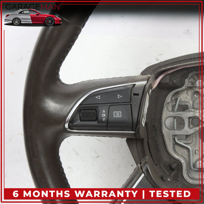 2012-2015 Audi A6 A7 Front Left Driver Side Steering Wheel Brown 4G0419091M OEM