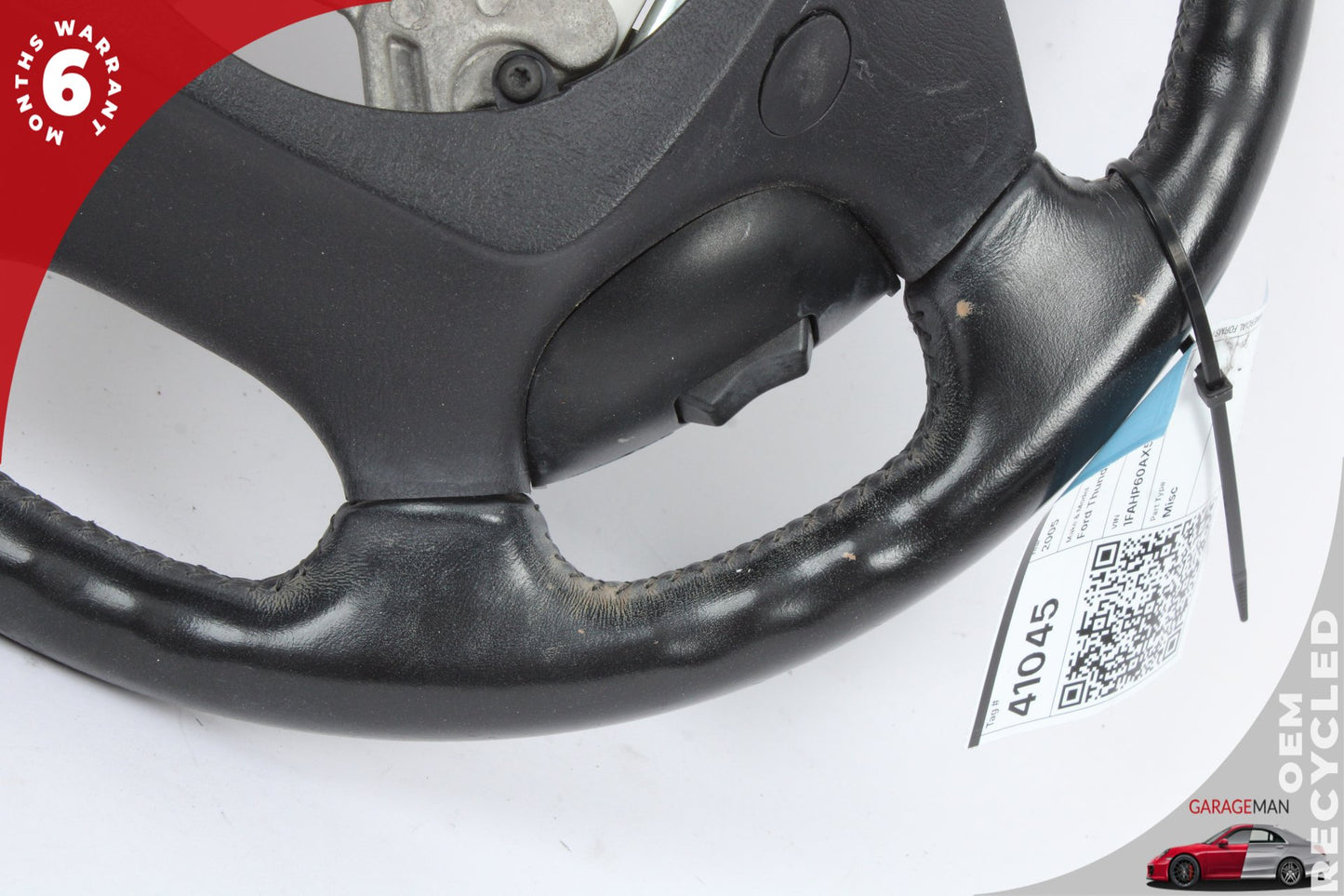 2002-2005 Ford Thunderbird Front Left Side Steering Wheel Black 3W6Z3600AAA OEM