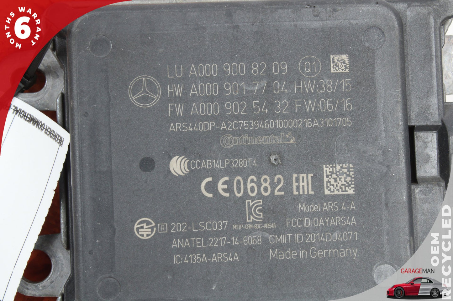 17-19 Mercedes-Benz E400 W213 Wagon Front Cruise Control Distance Sensor 0009008209