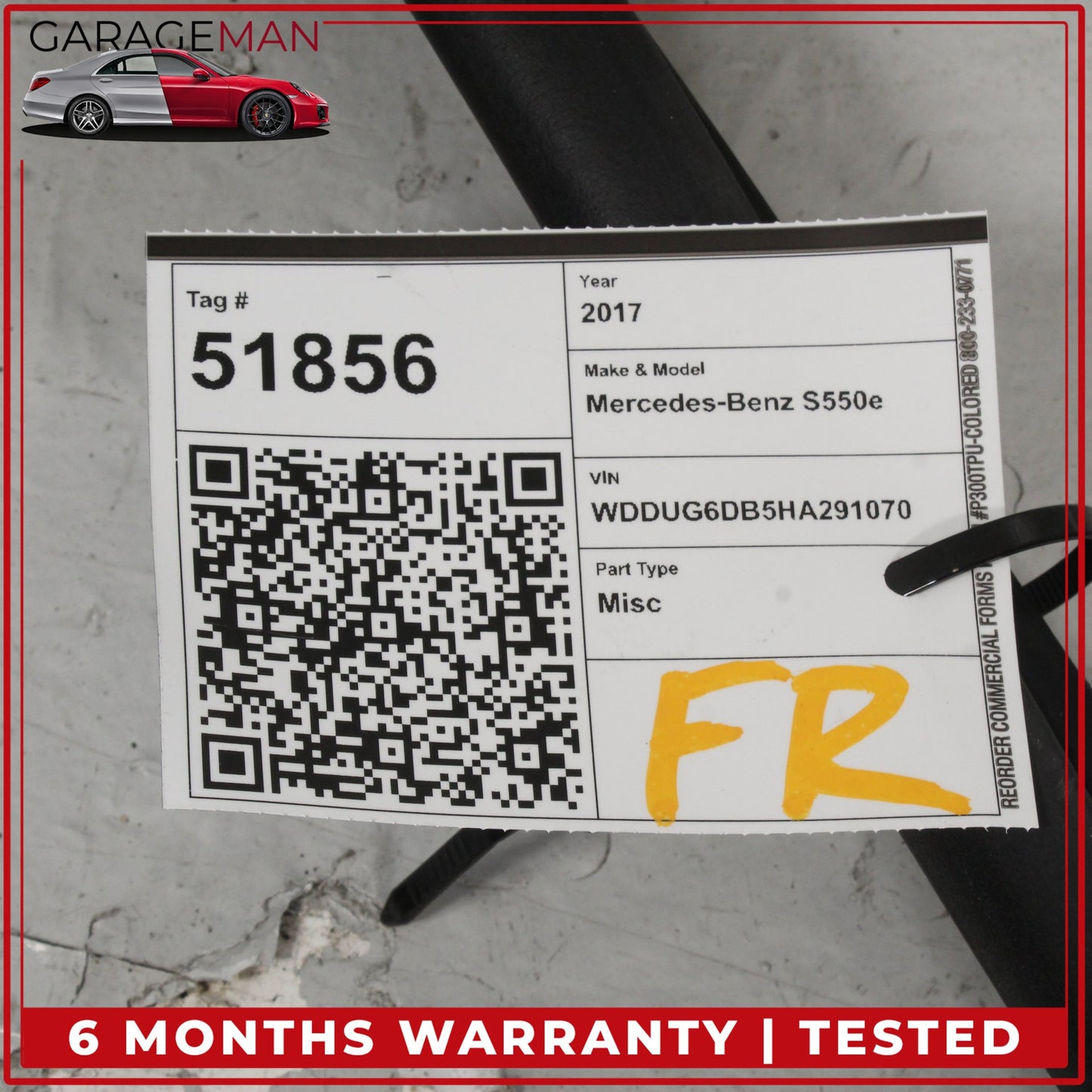 2014-2020 Mercedes W222 S550e Front Left or Right Weatherstrip Seal Rubber OEM
