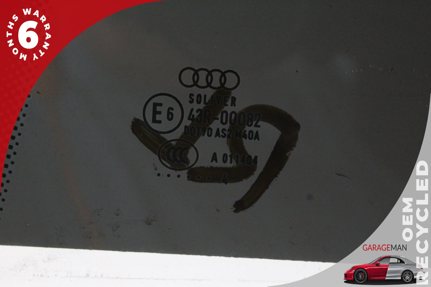 2010-2017 Audi RS5 A5 S5 Convertible Rear Left Side Quarter Window Glass OEM