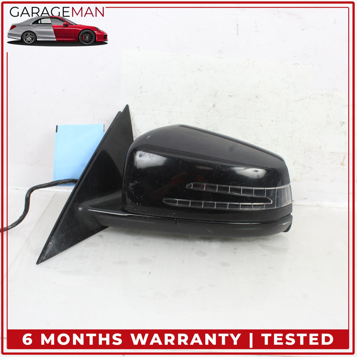 2010-2013 Mercedes W221 S550 Front Left Side Door Rear View Mirror Black OEM