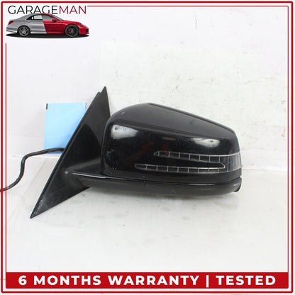 2010-2013 Mercedes W221 S550 Front Left Side Door Rear View Mirror Black OEM