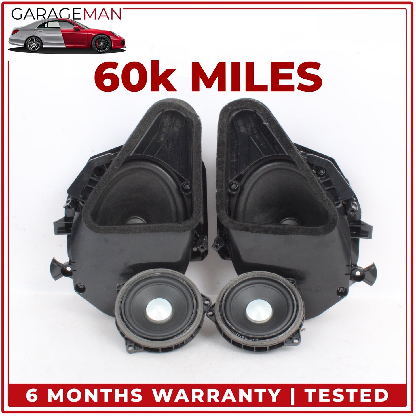 2014-2021 BMW i3 I01 Front Left and Right Door Audio Speaker & Subwoofer Set OEM