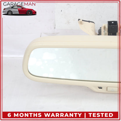 2012-2018 Audi A6 Front Upper Windshield Rear View Mirror w/ Auto Dim Beige OEM