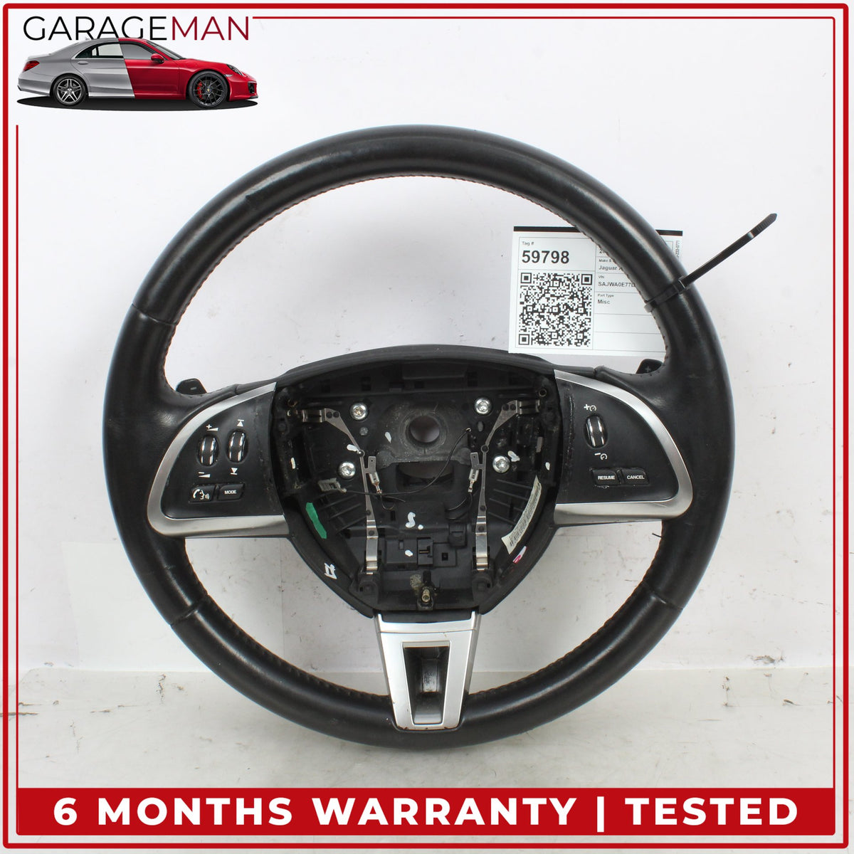 2012-2015 Jaguar XF X250 Front Left Side Steering Wheel w/ Paddle Shifters OEM