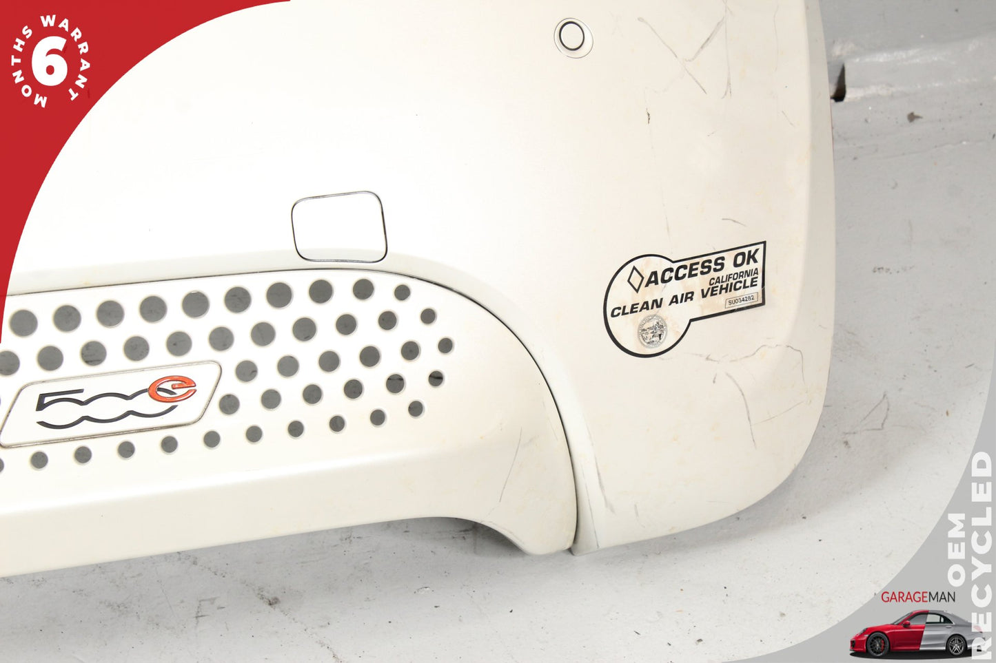 2013-2017 Fiat 500e Hatchback Rear Bumper Cover White 55110701 OEM