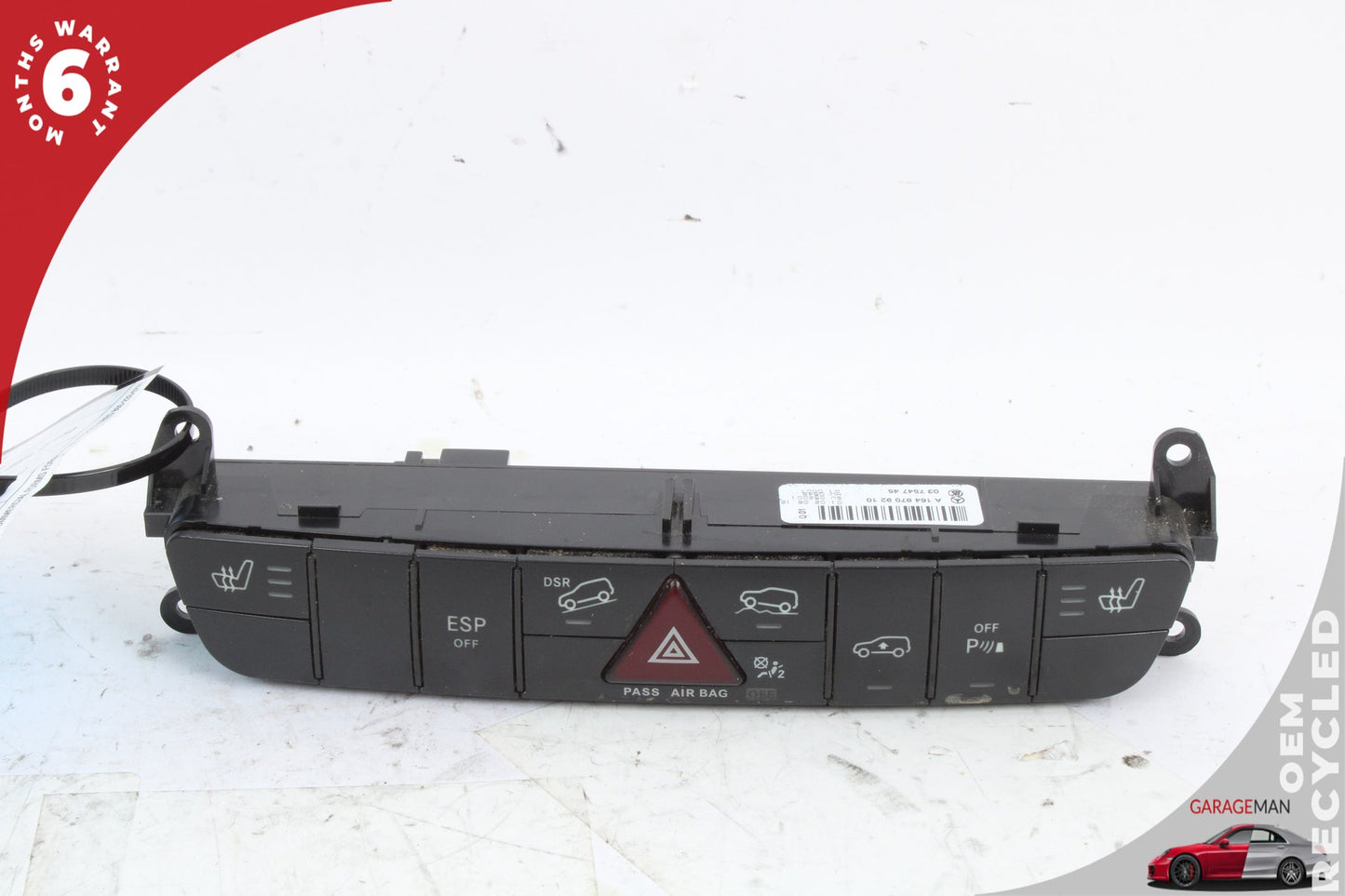 2006-2012 Mercedes X164 GL450 Hazard Light Control Switch Panel 1648709210 OEM