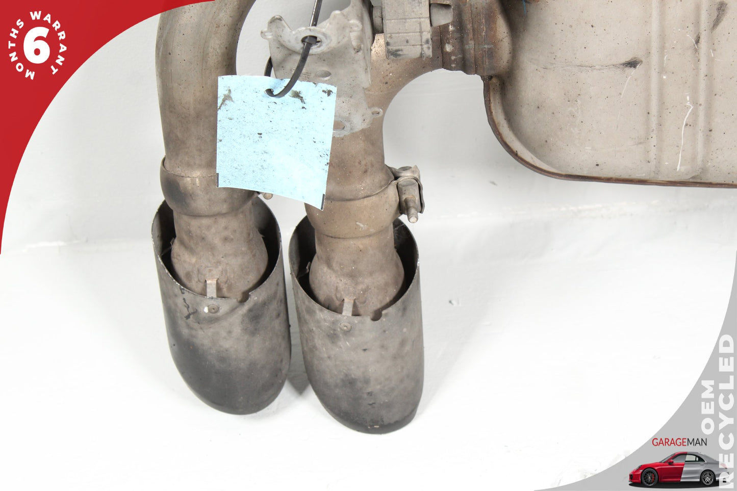 11-18 Porsche Cayenne 92A SUV Quad Exhaust Muffler Assembly w/ Valves 95811191032