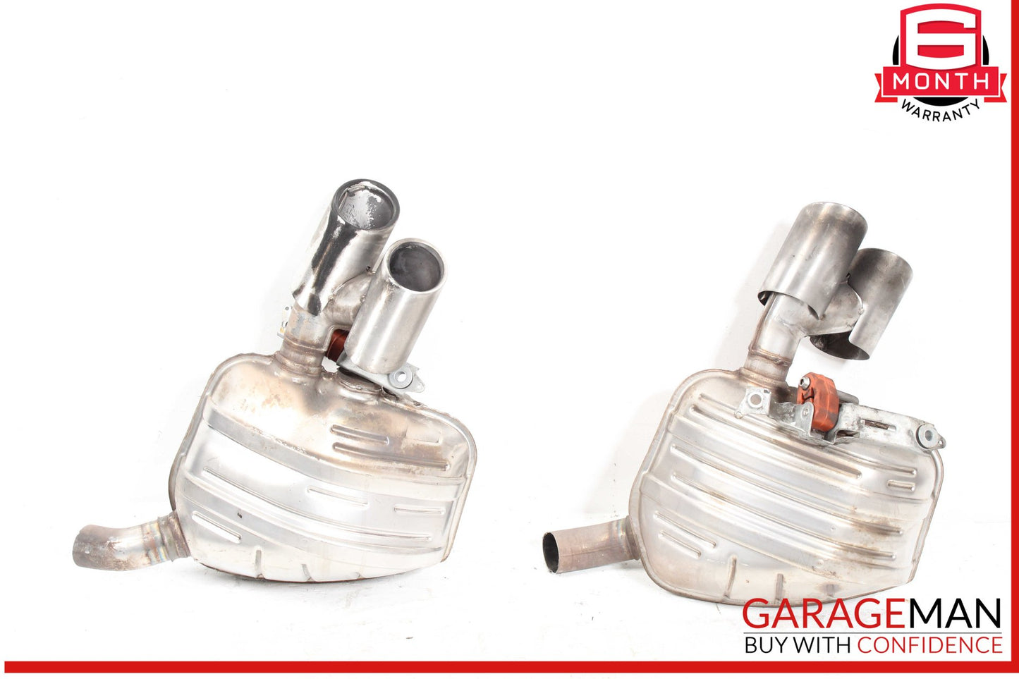 2010-2013 Porsche Panamera 970 Exhaust Muffler Mufflers Right & Left Set