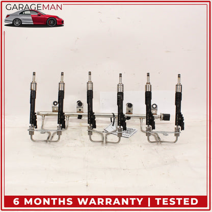 2012-2019 BMW 640i 740i 3.0L N55 Engine Motor Fuel Rail w/ Injectors 7649710 OEM