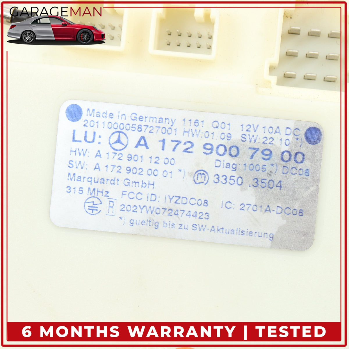 2010-2015 Mercedes W218 CLS63 AMG Keyless Go Entry Control Module 1729006206 OEM