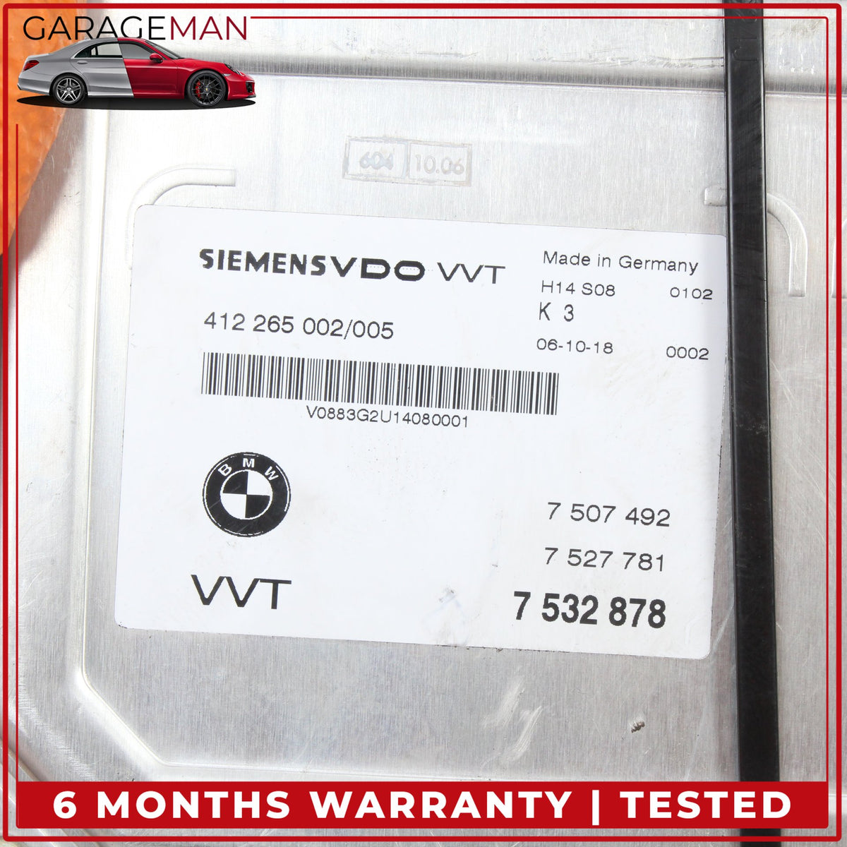2004-2010 BMW 650i E64 Valvetronic Control Module 7532878 OEM