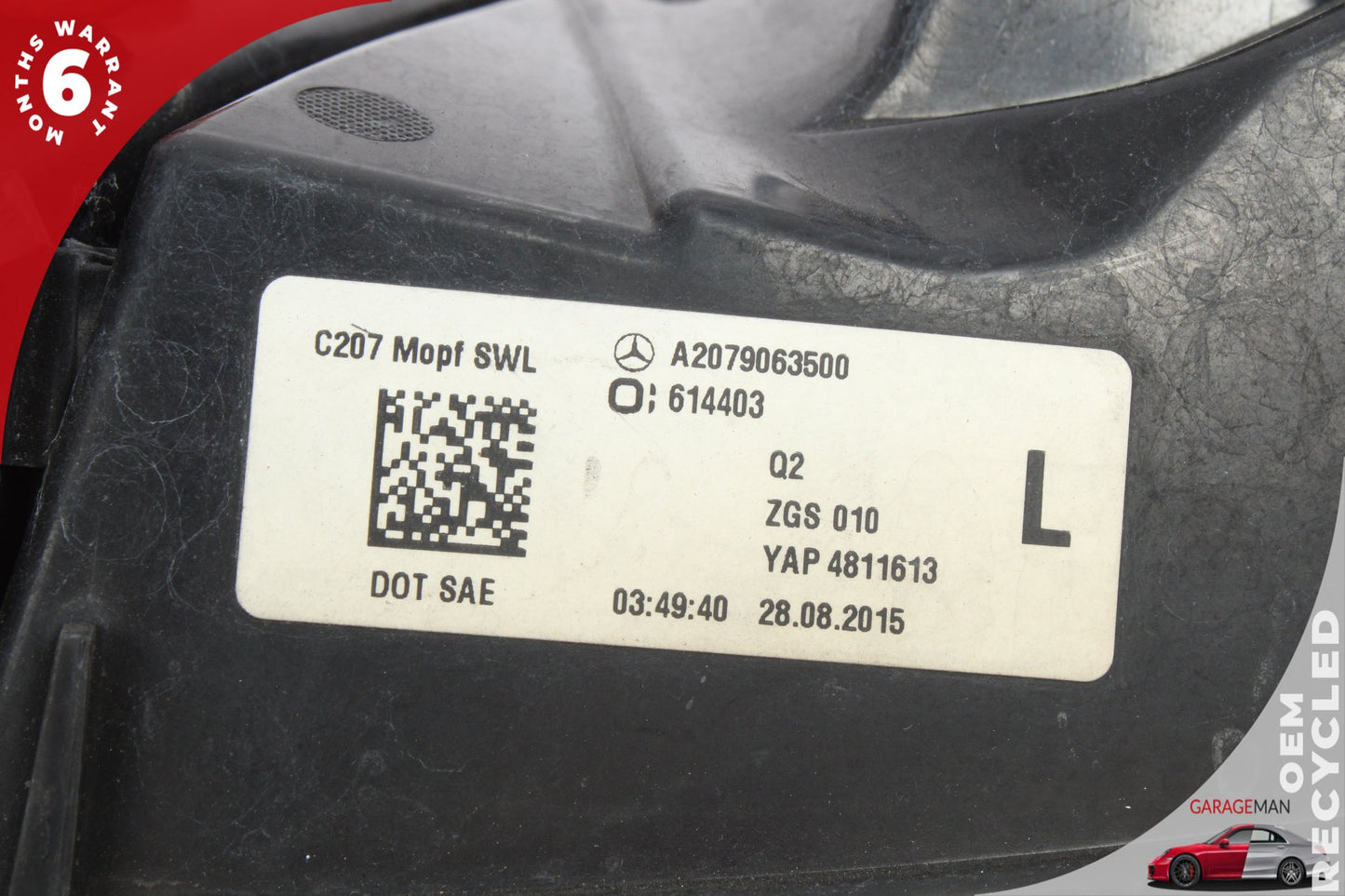 2014-2017 Mercedes W207 E400 E550 Rear Left Outer Tail Light 2079063500 OEM