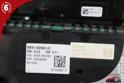 2009-2012 BMW 750i Front AC Temperature Climate Control Switch Panel 9229821 OEM