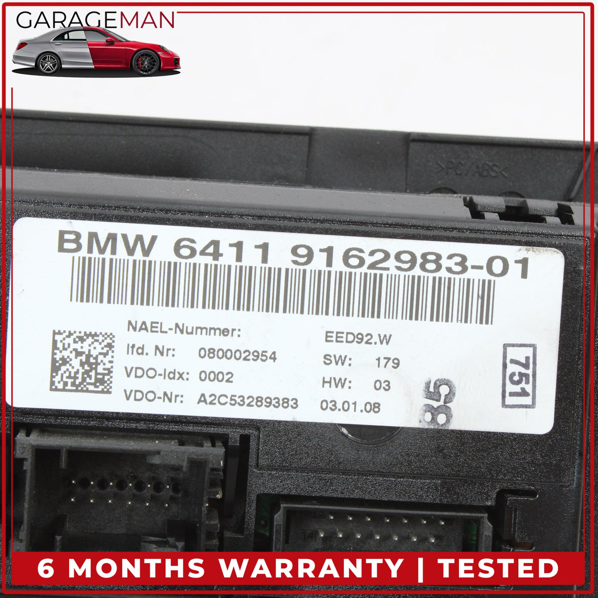 2006-2011 BMW 335i E90 AC Temperature Climate Control Panel 916298301 OEM