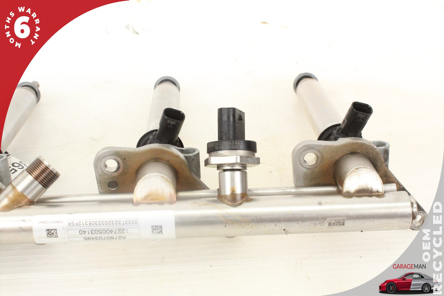 11-19 Mercedes W218 S550 Fuel Injection Rail Line Left Side Assy OEM