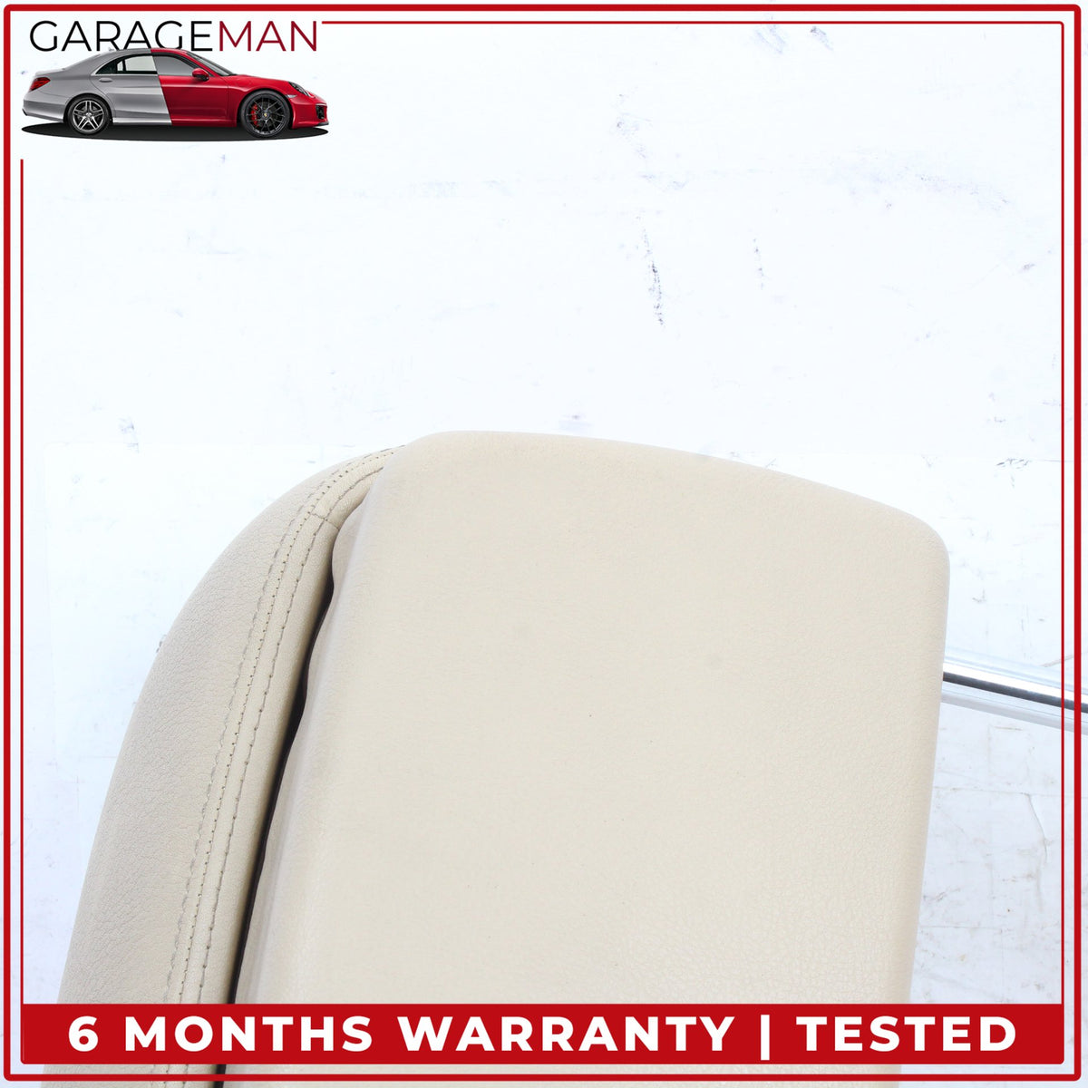 2012-2018 Audi A6 A7 Front Left and Front Right Side Seat Headrest Beige OEM