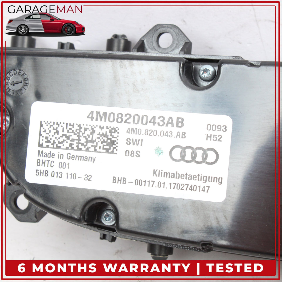 2017-2019 Audi Q7 Front AC A/C Temperature Climate Control Panel 4M0820043AB OEM
