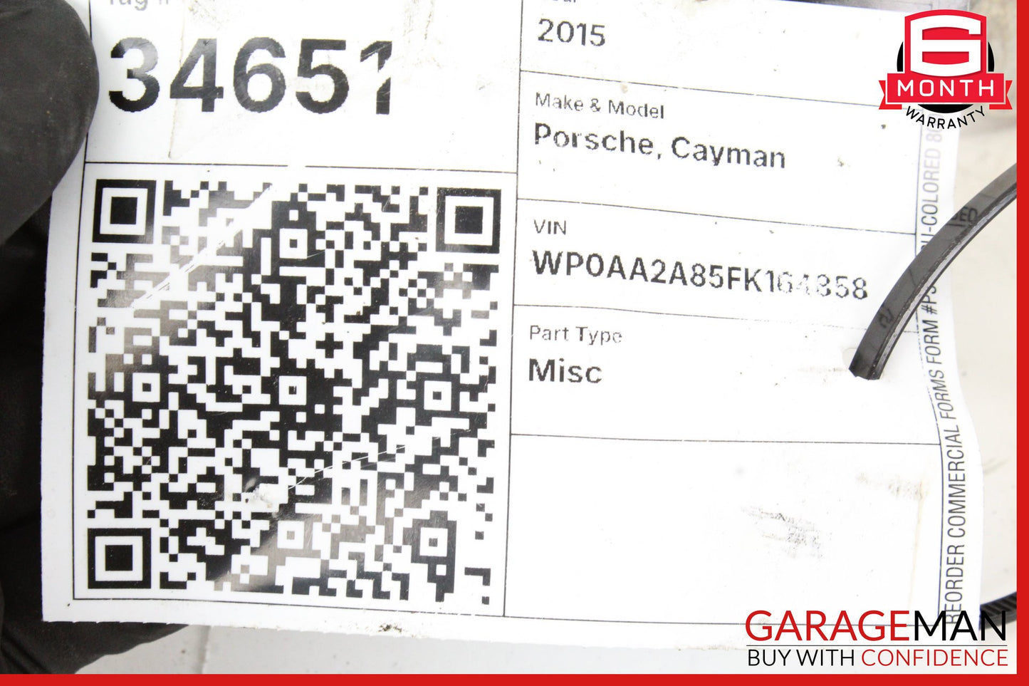 2013-2016 Porsche Cayman 981 Rear Left or Right Side Trailing Control Arm OEM
