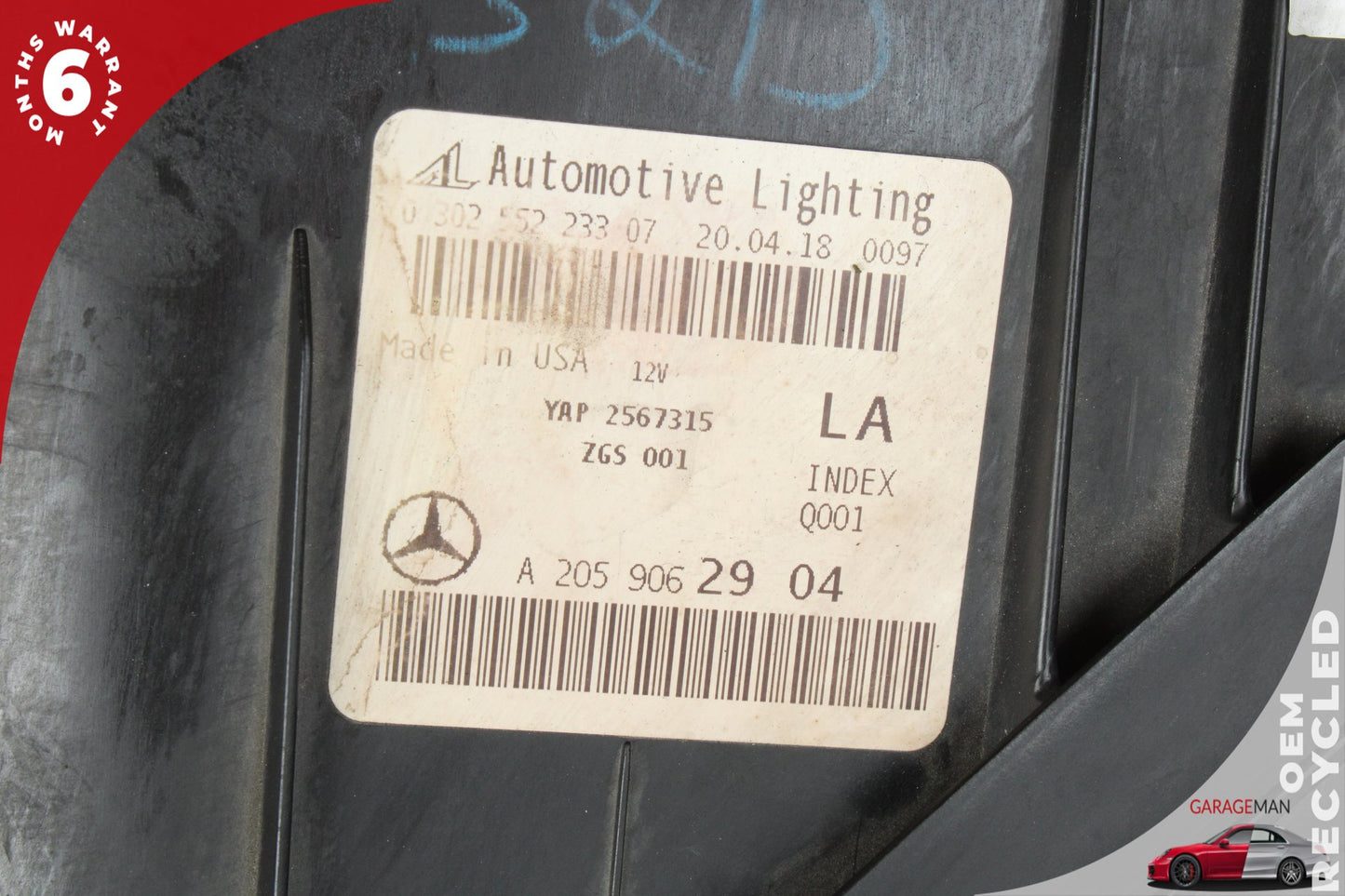 2015-2018 Mercedes W205 C300 Front Left Side LED Head Light Lamp 2059062904 OEM