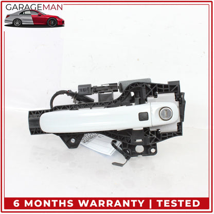 2007-2015 Audi Q7 Front Left Driver Side Exterior Door Handle White Metallic OEM