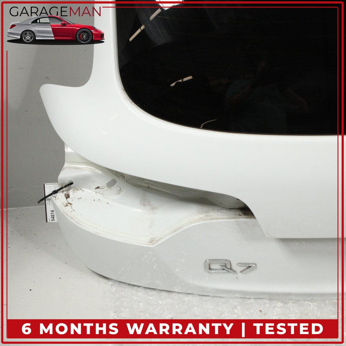 2007-2015 Audi Q7 4L Rear Trunk Lid Panel Assembly Glacier White Metallic OEM