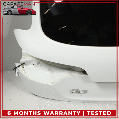 2007-2015 Audi Q7 4L Rear Trunk Lid Panel Assembly Glacier White Metallic OEM