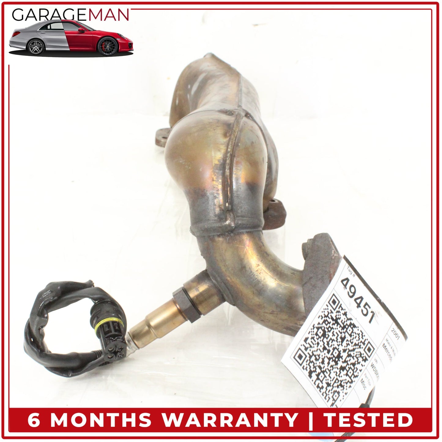 2001-2004 Mercedes R170 SLK320 Right Side Exhaust Manifold Header 1121401209 OEM