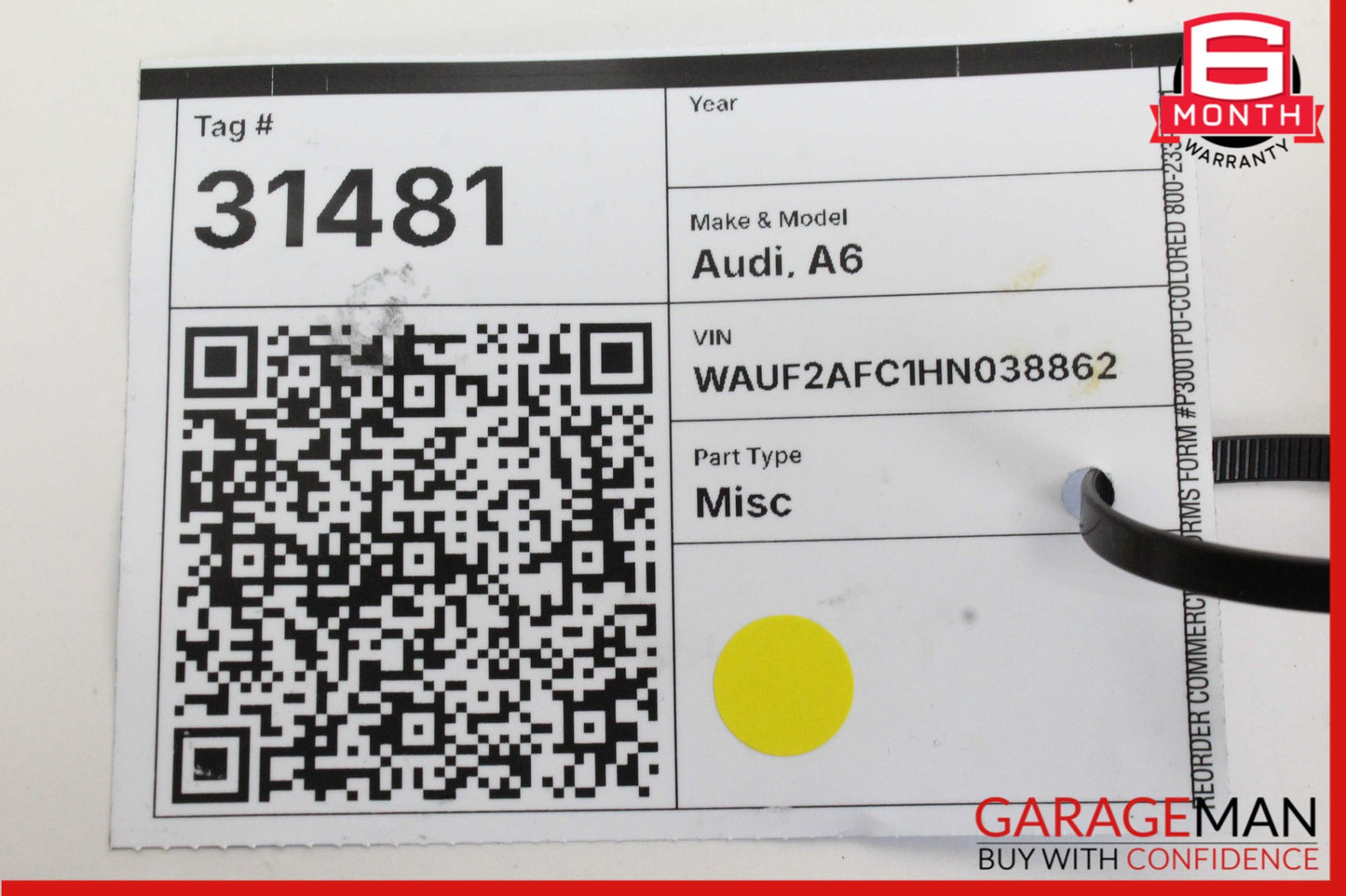 2012-2018 Audi A6 A7 Right Passenger Side Exterior Door Handle 4H0837886 OEM