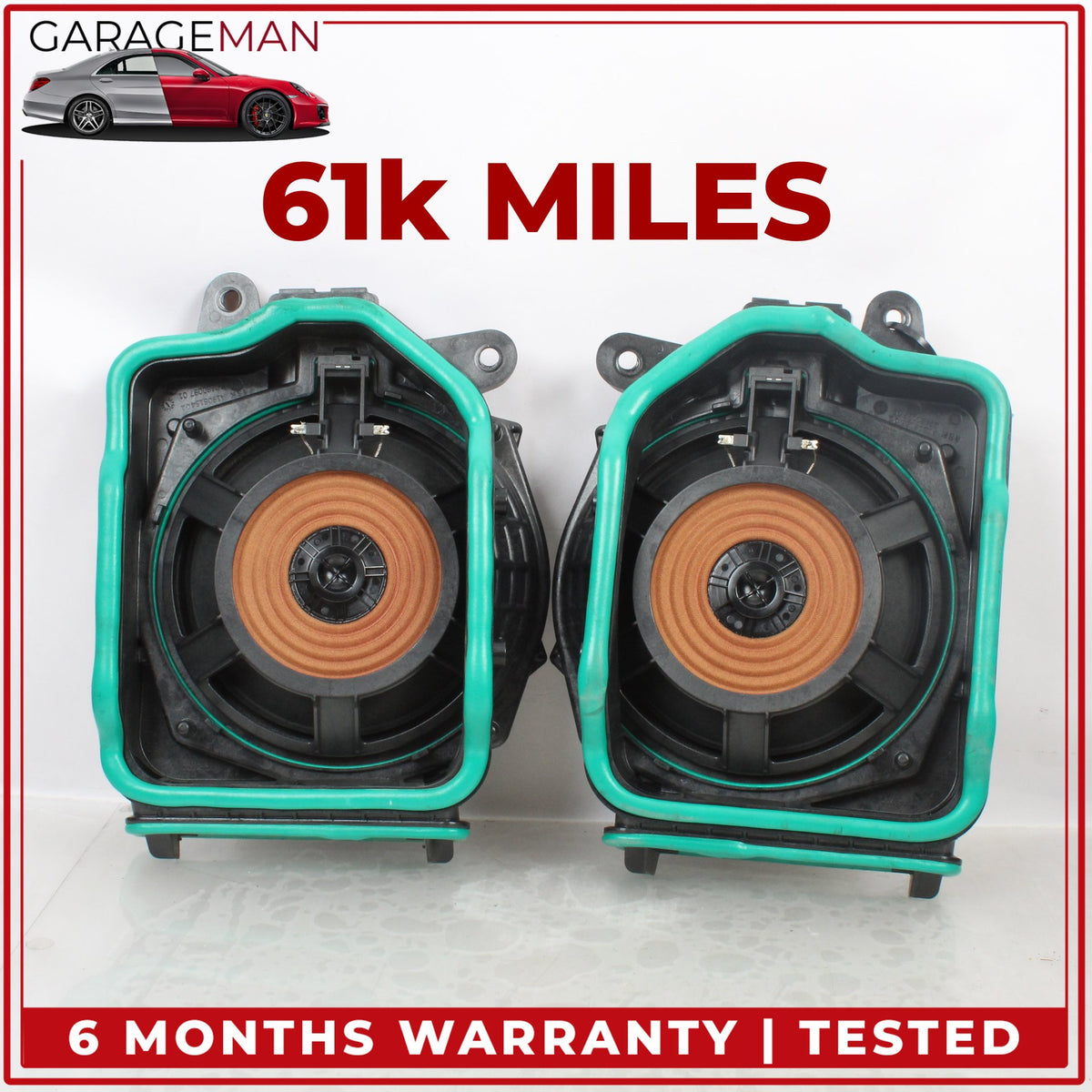 2017-2023 BMW 530e G30 Front Left and Right Underseat Subwoofer Speaker Set OEM